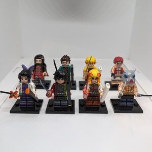 8 Minifigures- Demon Slayer Anime Building Block Toy Collectors Action Figures